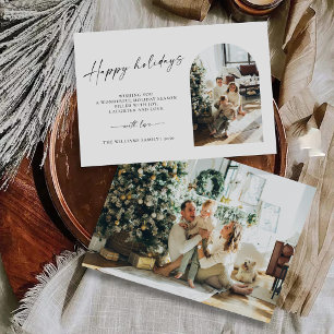 Minimalistisches Weihnachten mit Fotokarte Einladung