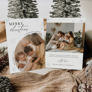 Minimalistisches Weihnachten mit Fotokarte Einladung