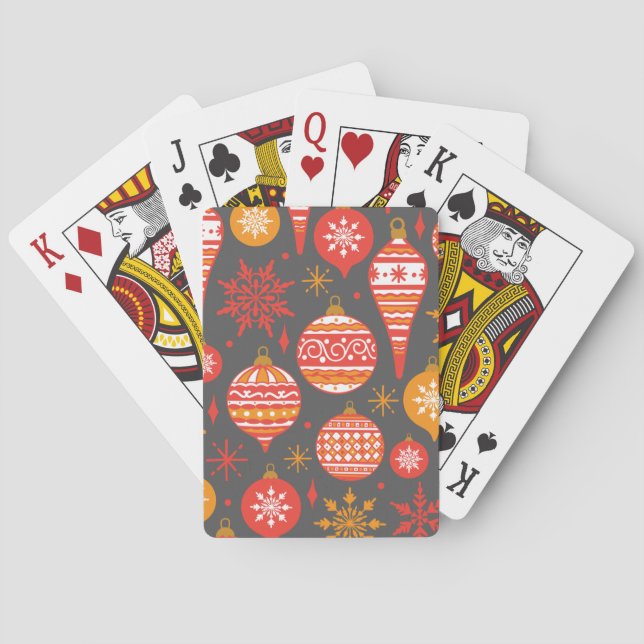 Minimalistisches Weihnachts-Ästhetik-Muster - Feie Spielkarten (Rückseite)