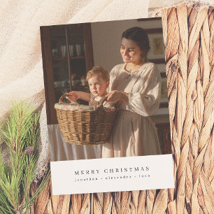 Minimalistisches Weihnachts-Foto Feiertagskarte