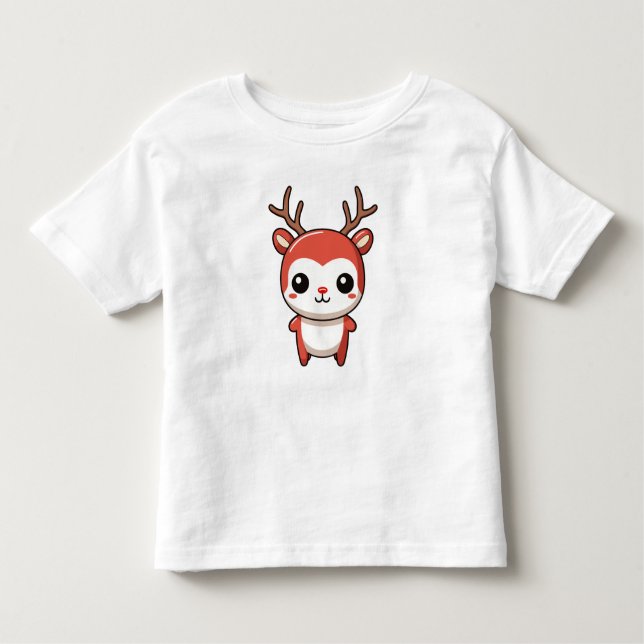 Minimalistisches Weihnachts Niedlich Baby Rudolph  Kleinkind T-shirt (Vorderseite)