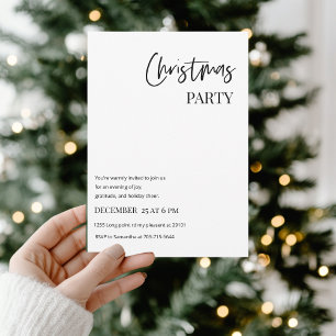 Minimalistisches Weihnachts-Party Modernes Einladung