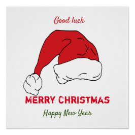 Minimalistisches Weihnachts- und Neujahrsgeschenk- Poster