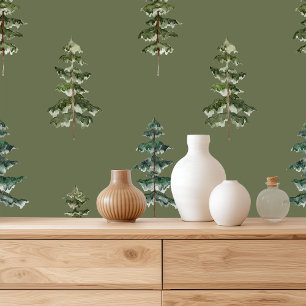 Minimalistisches Weihnachtsbaummuster Tapete