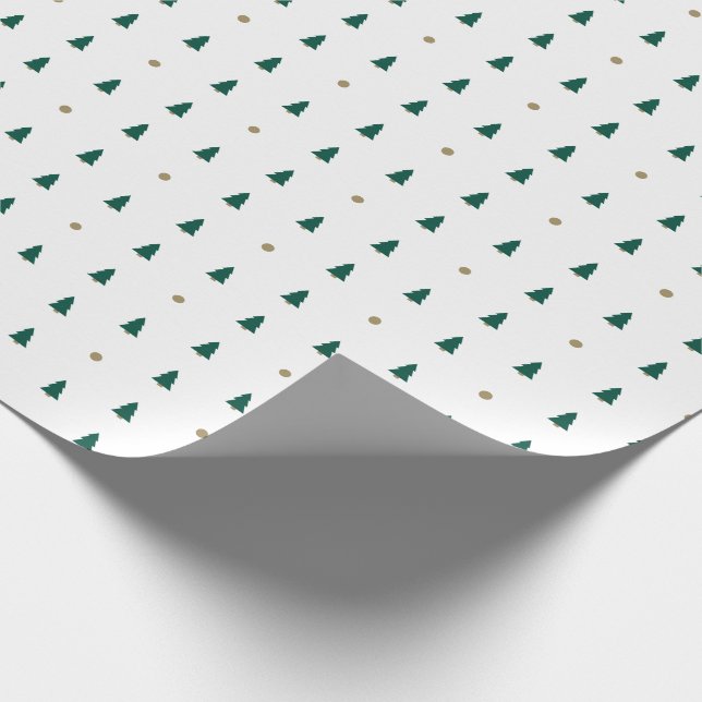 Minimalistisches Weihnachtsbaumpapier Geschenkpapier (Ecke)