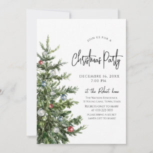 Minimalistisches Weihnachtsfest Einladung