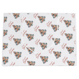 Minimalistisches Weihnachtsfest in individueller F Große Geschenktüte