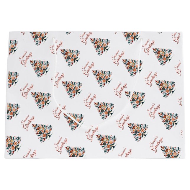 Minimalistisches Weihnachtsfest in individueller F Große Geschenktüte (Vorderseite)