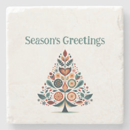 Minimalistisches Weihnachtsfest in individueller F Steinuntersetzer