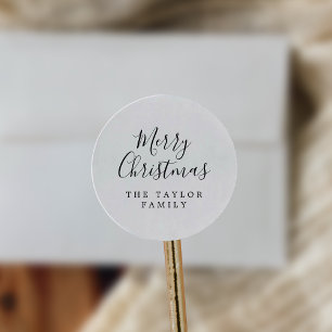 Minimalistisches Weihnachtsgeschenk Runder Aufkleber
