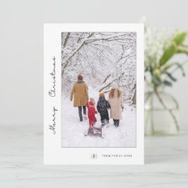 Minimalistisches Weihnachtsgrüßen für die Familie Feiertagskarte