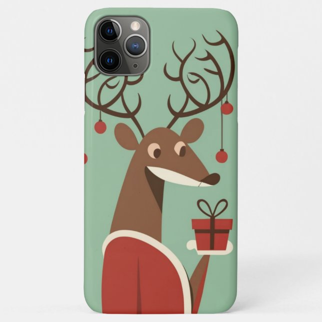Minimalistisches Weihnachtsschenk für Rentiere Case-Mate iPhone Hülle (Rückseite)