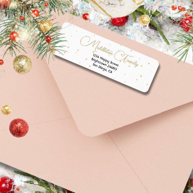 Minimalistisches Weihnachtsskript Gold Confetti-Ad (Von Creator hochgeladen)