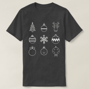 Minimalistisches Weihnachtssymbol Unisex 2 T-Shirt