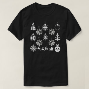 Minimalistisches Weihnachtssymbol Unisex   Moderne T-Shirt