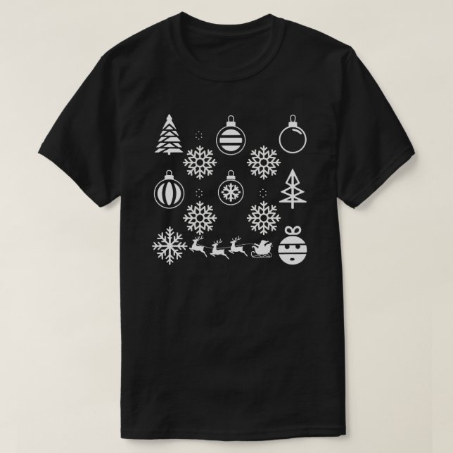 Minimalistisches Weihnachtssymbol Unisex | Moderne T-Shirt (Design vorne)