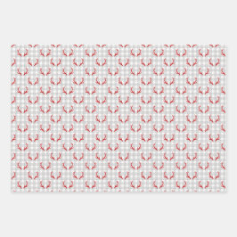 Minimalistisches Weihnachtswrapping Paper Trio Geschenkpapier Set
