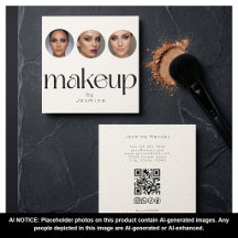 Minimalistisches Weiß 3 Foto MUA QR-Code Socials