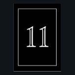 Minimalistisches Weiß auf schwarzem Vertikal | Tischnummer<br><div class="desc">Ein elegantes,  ultraminimalistisches Design. Große Zahlen sind leicht zu lesen. Koordiniert mit anderen minimalistischen,  monochromen Stücken in meinem Shop. Siehe Sammlung.</div>