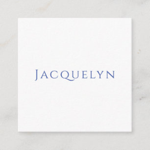 Minimalistisches Weiß Blau Einfach Elegant Modern  Begleitkarte