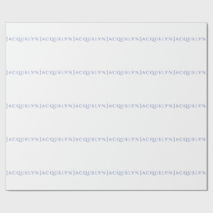 Minimalistisches Weiß Blau Einfach Elegant Modern  Geschenkpapier