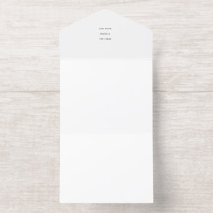 Minimalistisches Weiß Elegant für jeden Anlass All-in-One-Einladung