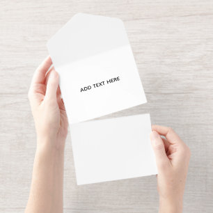 Minimalistisches Weiß Elegant für jeden Anlass All-in-One-Einladung