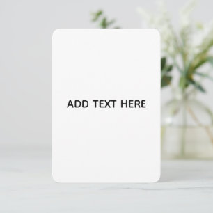 Minimalistisches Weiß Elegant für jeden Anlass Dankeskarte