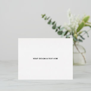 Minimalistisches Weiß Elegant für jeden Anlass Folien Feiertagspostkarte