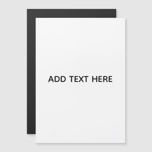 Minimalistisches Weiß Elegant für jeden Anlass Magnetkarte