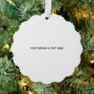 Minimalistisches Weiß Elegant für jeden Anlass Ornament Karte