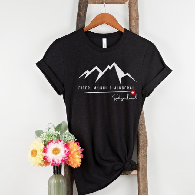 Minimalistisches Weiß | Schweizer Alpenreise T-Shirt (Von Creator hochgeladen)