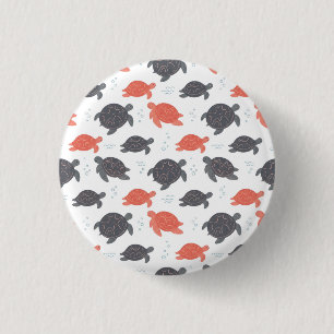 Minimalistisches Weiß- und Grau-Muster mit Meeress Button