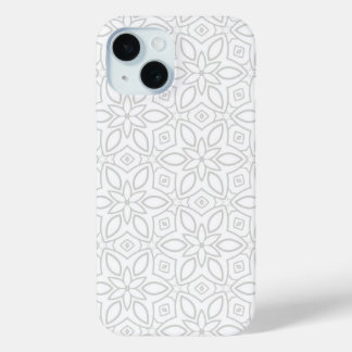 Minimalistisches weißes Blumenmuster iPhone 15 Pro Case-Mate iPhone Hülle