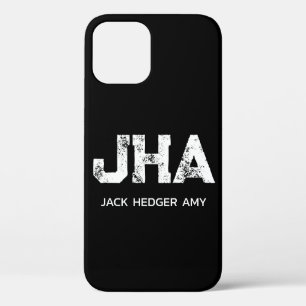 MINIMALISTISCHES WEIßES DREIBUCHSTABEN-MONOGRAMM-N Case-Mate iPhone HÜLLE