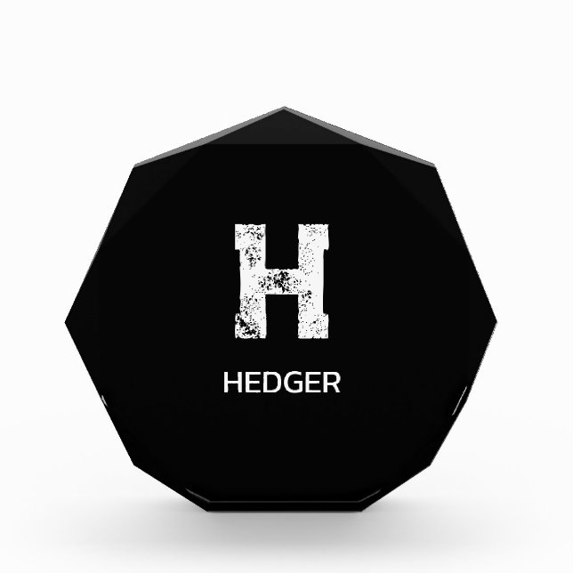 MINIMALISTISCHES WEIßES EIN-BUCHSTABEN-MONOGRAMM N FOTOBLOCK (Vorderseite)
