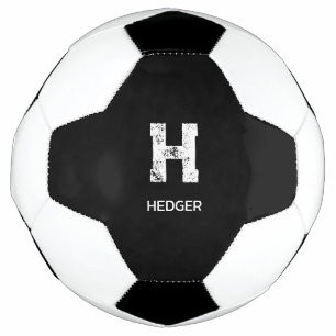 MINIMALISTISCHES WEIßES EIN-BUCHSTABEN-MONOGRAMM N FUßBALL