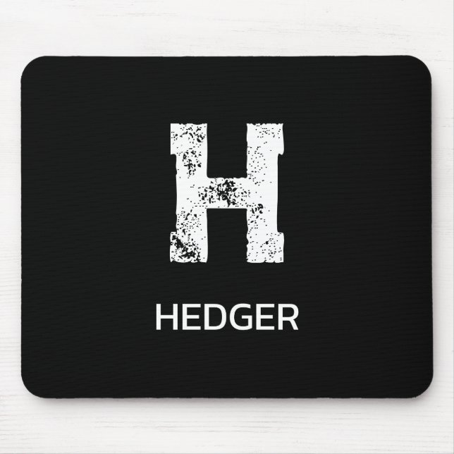 MINIMALISTISCHES WEIßES EIN-BUCHSTABEN-MONOGRAMM N MOUSEPAD (Vorne)