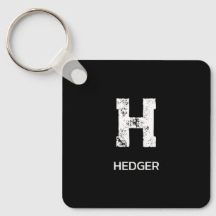 MINIMALISTISCHES WEIßES EIN-BUCHSTABEN-MONOGRAMM N SCHLÜSSELANHÄNGER