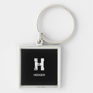 MINIMALISTISCHES WEIßES EIN-BUCHSTABEN-MONOGRAMM N SCHLÜSSELANHÄNGER