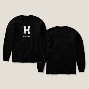MINIMALISTISCHES WEIßES EIN-BUCHSTABEN-MONOGRAMM-N Tri-Blend SHIRT