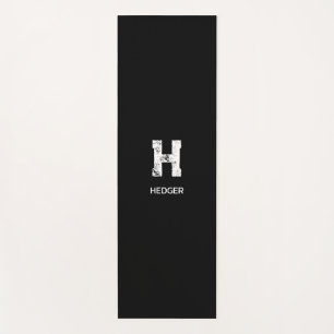 MINIMALISTISCHES WEIßES EIN-BUCHSTABEN-MONOGRAMM N YOGAMATTE