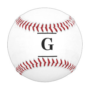 Minimalistisches weißes einfaches Monogramm Baseball