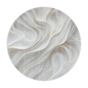 Minimalistisches Weißes Marmor-Wellen-Schneidebret Schneidebrett