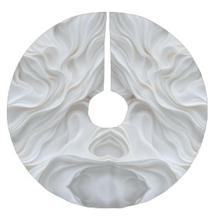 Minimalistisches weißes Marmorsprungrock - Weich Polyester Weihnachtsbaumdecke