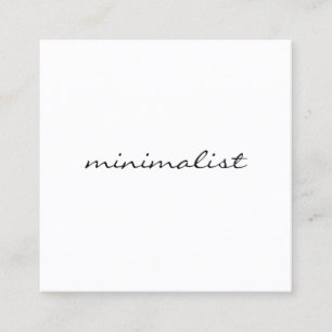 Minimalistisches Weißes Quadratische Visitenkarte