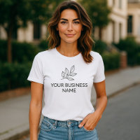 Minimalistisches weißes T-Shirt für kleine Unterne