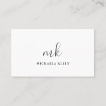 Minimalistisches weißes u. graues Skript-Monogramm