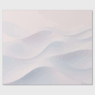 Minimalistisches weißes und cremefarbenes wellenfö geschenkpapier
