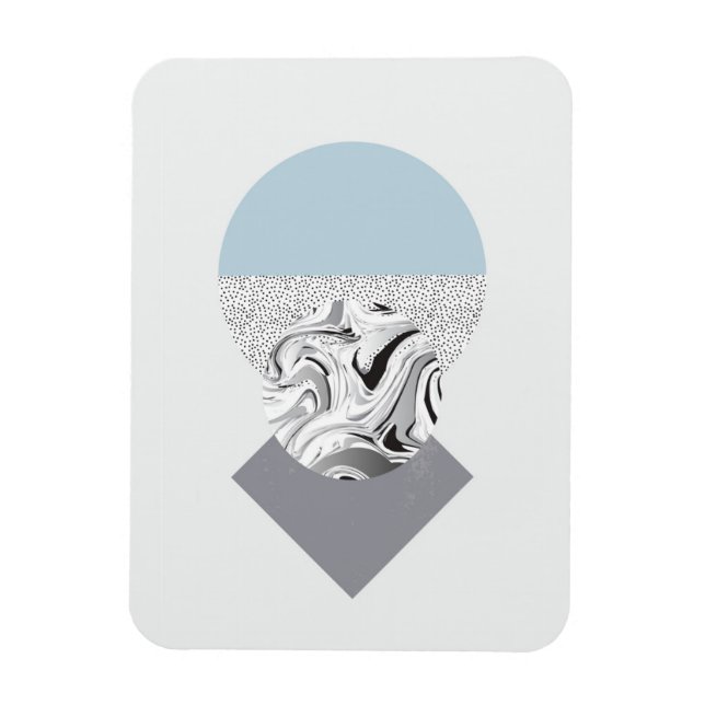 Minimalistisches Wellendesign Magnet (Vertikal)